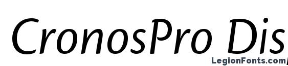 CronosPro DispIt font, free CronosPro DispIt font, preview CronosPro DispIt font