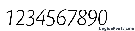 CronosPro LtSubhIt Font, Number Fonts