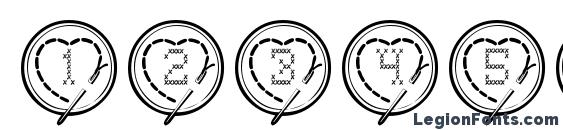 Cross Stitch Hearts Font, Number Fonts