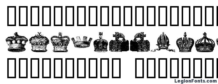 glyphs crowns and coronets font, сharacters crowns and coronets font, symbols crowns and coronets font, character map crowns and coronets font, preview crowns and coronets font, abc crowns and coronets font, crowns and coronets font