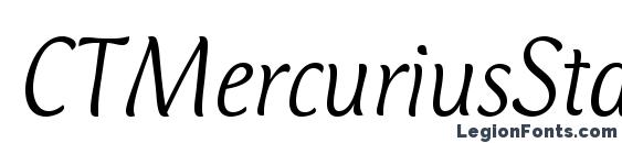 CTMercuriusStd LightItalic Font