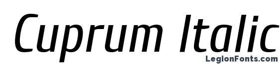 Шрифт Cuprum Italic