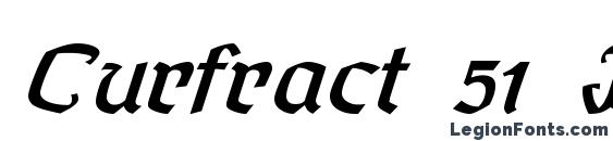 Curfract 51 DB Font, PC Fonts