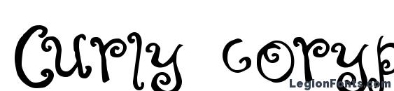Curly coryphaeus font, free Curly coryphaeus font, preview Curly coryphaeus font