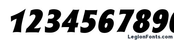 CurvacBlack Italic Font, Number Fonts