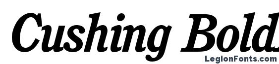Cushing BoldItalic font, free Cushing BoldItalic font, preview Cushing BoldItalic font