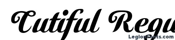 Cutiful Regular font, free Cutiful Regular font, preview Cutiful Regular font