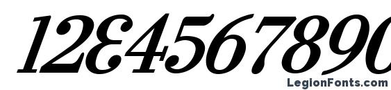 Cyberia Bold Italic Font, Number Fonts