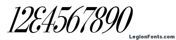 Cyberia Condensed Italic Font, Number Fonts