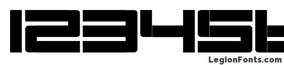 Cyborg45 Font, Number Fonts