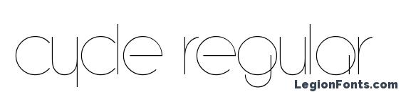 шрифт Cycle Regular, бесплатный шрифт Cycle Regular, предварительный просмотр шрифта Cycle Regular