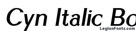 шрифт Cyn Italic Bold, бесплатный шрифт Cyn Italic Bold, предварительный просмотр шрифта Cyn Italic Bold