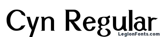 Cyn Regular Bold font, free Cyn Regular Bold font, preview Cyn Regular Bold font
