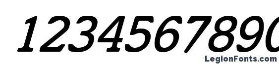 Cyrillic Italic Font, Number Fonts