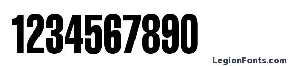 CyrillicCompressed 75 Font, Number Fonts