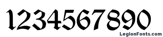 Cyrillicgoth normal Font, Number Fonts