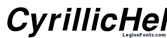 CyrillicHelvet BoldItalic font, free CyrillicHelvet BoldItalic font, preview CyrillicHelvet BoldItalic font