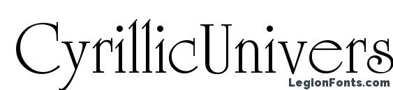 CyrillicUniversity Font