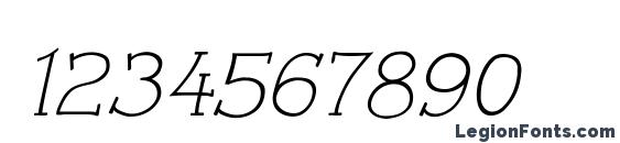 Czaristite Oblique Font, Number Fonts