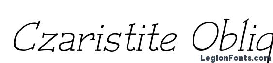 Шрифт Czaristite Oblique
