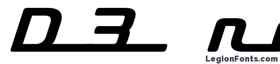 Шрифт D3 roadsterism long italic