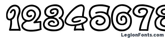 D3 spiralism outline Font, Number Fonts