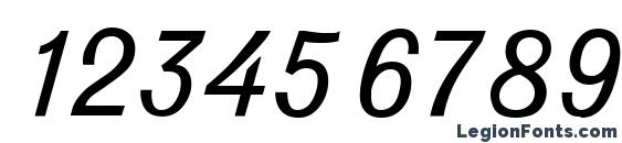 D431 Italic Font, Number Fonts