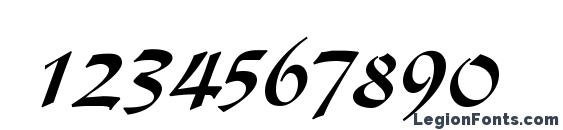 D730 Script Regular Font, Number Fonts