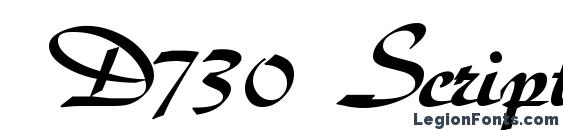 D730 Script Regular Font, Calligraphy Fonts