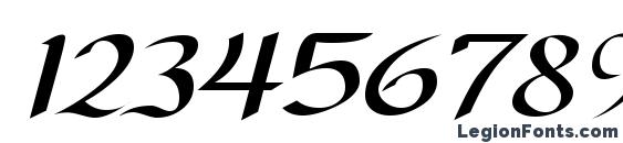 D790 Script Regular Font, Number Fonts