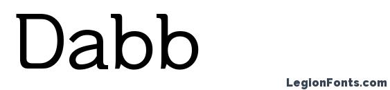 шрифт Dabb, бесплатный шрифт Dabb, предварительный просмотр шрифта Dabb