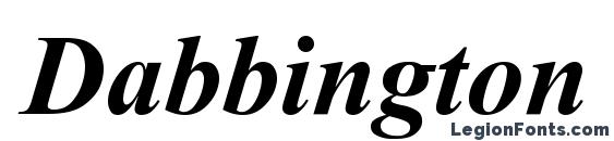 Dabbington bold italic Font