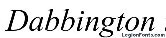 Dabbington italic font, free Dabbington italic font, preview Dabbington italic font