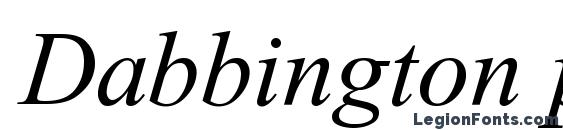 шрифт Dabbington ps italic, бесплатный шрифт Dabbington ps italic, предварительный просмотр шрифта Dabbington ps italic