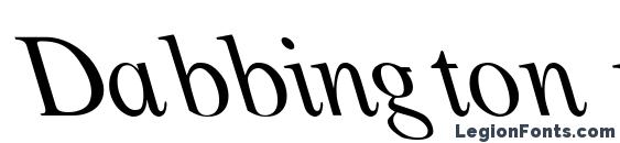 Dabbington reverse italic Font