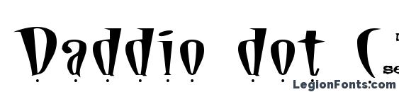 шрифт Daddio dot (eval), бесплатный шрифт Daddio dot (eval), предварительный просмотр шрифта Daddio dot (eval)