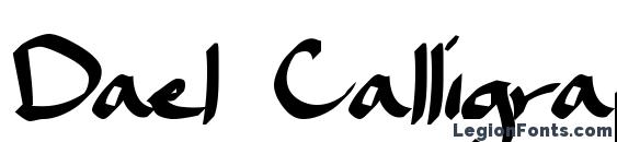 шрифт Dael Calligraphy, бесплатный шрифт Dael Calligraphy, предварительный просмотр шрифта Dael Calligraphy