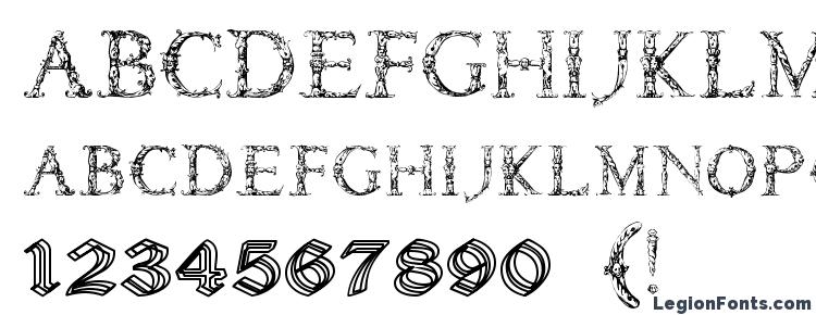 glyphs Daemonesque font, сharacters Daemonesque font, symbols Daemonesque font, character map Daemonesque font, preview Daemonesque font, abc Daemonesque font, Daemonesque font
