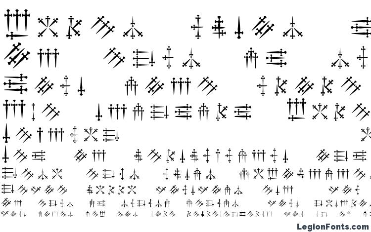 specimens Daggersalphabet font, sample Daggersalphabet font, an example of writing Daggersalphabet font, review Daggersalphabet font, preview Daggersalphabet font, Daggersalphabet font