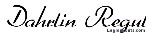 Шрифт Dahrlin Regular, Курсив шрифты