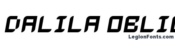 Dalila oblique font, free Dalila oblique font, preview Dalila oblique font