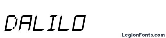 Dalilo font, free Dalilo font, preview Dalilo font