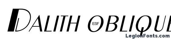 шрифт Dalith oblique, бесплатный шрифт Dalith oblique, предварительный просмотр шрифта Dalith oblique