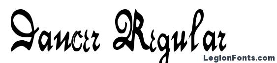 шрифт Dancer Regular, бесплатный шрифт Dancer Regular, предварительный просмотр шрифта Dancer Regular