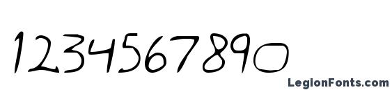 Dans Hand Font, Number Fonts