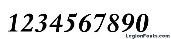 Dante MT Bold Italic Font, Number Fonts