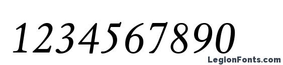 Dante MT Italic Font, Number Fonts
