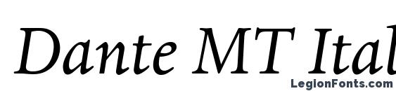 шрифт Dante MT Italic, бесплатный шрифт Dante MT Italic, предварительный просмотр шрифта Dante MT Italic