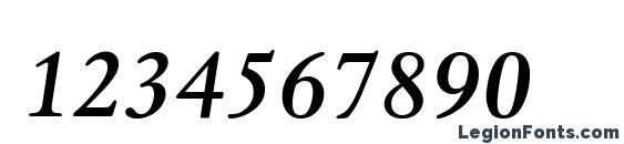 Dante MT Medium Italic Font, Number Fonts