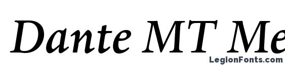 Dante MT Medium Italic Font